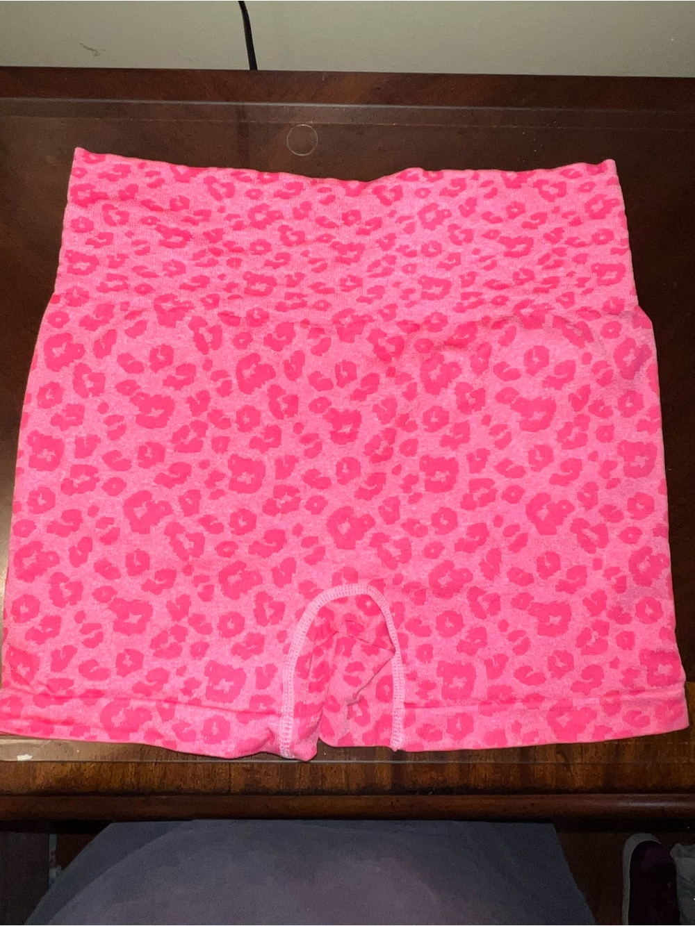 Pink Leopard Print Women's Bike Shorts